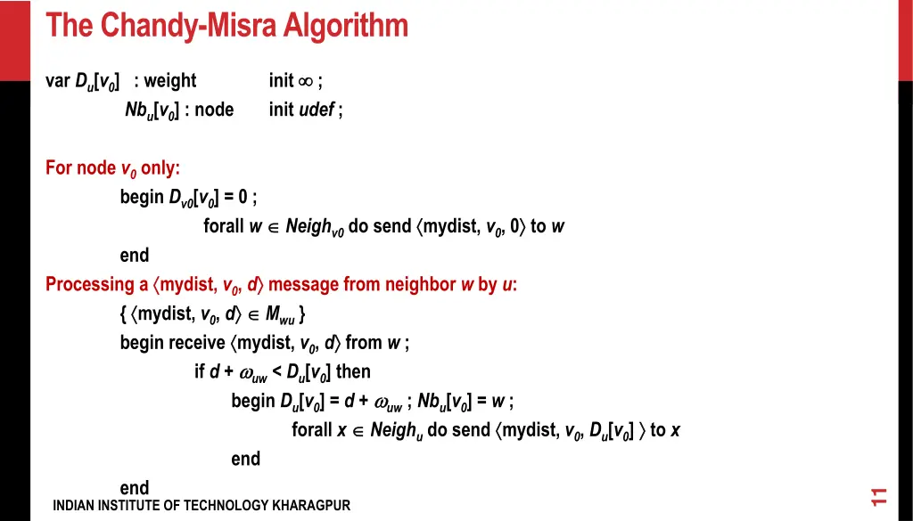 the chandy misra algorithm