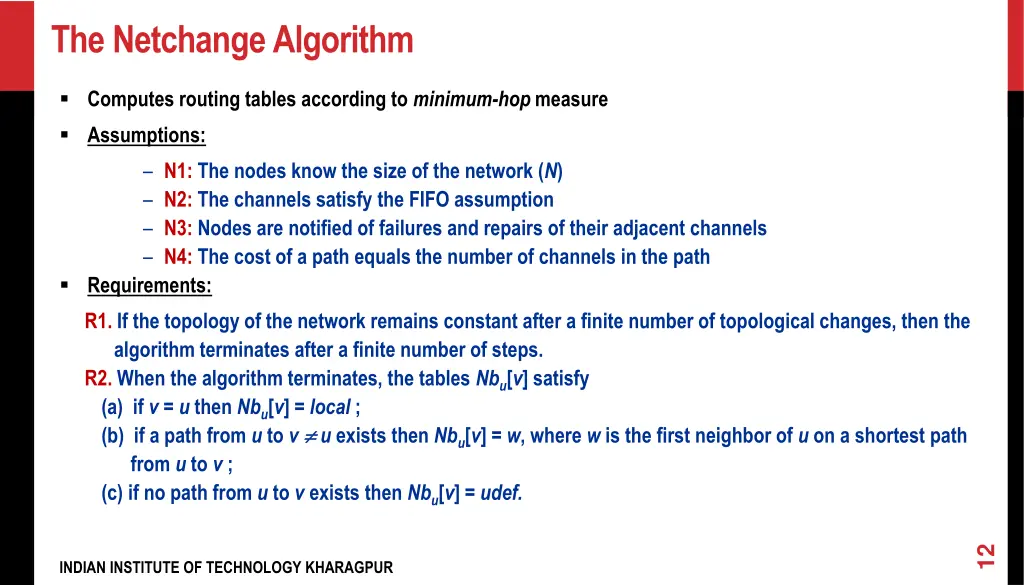 the netchange algorithm