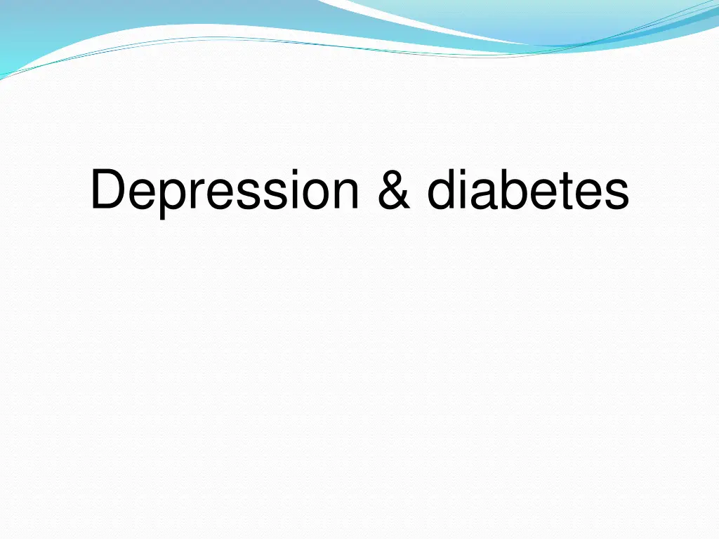 depression diabetes