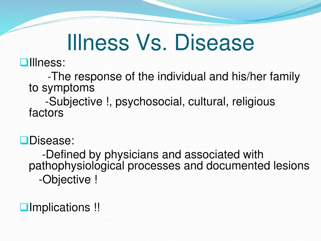 illness vs disease