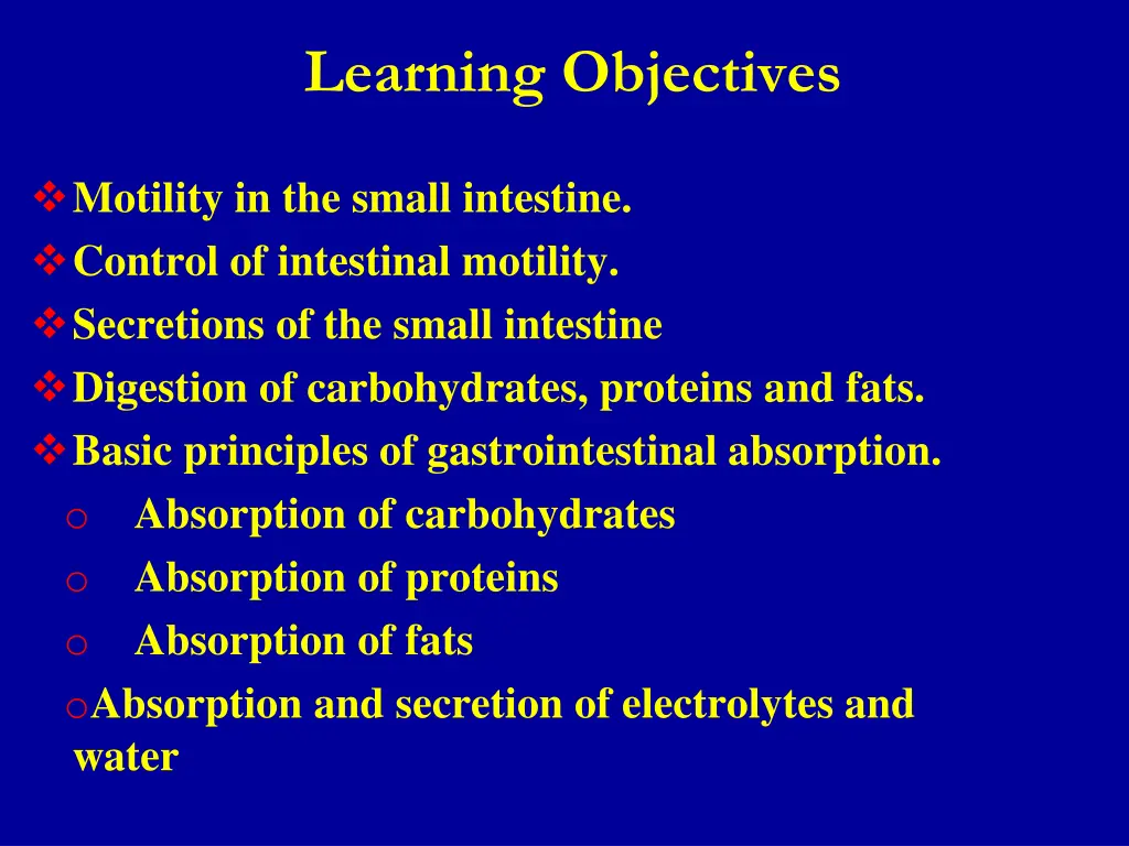 learning objectives