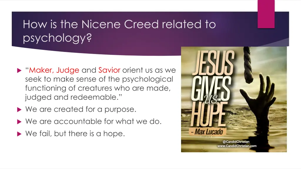 how is the nicene creed related to psychology