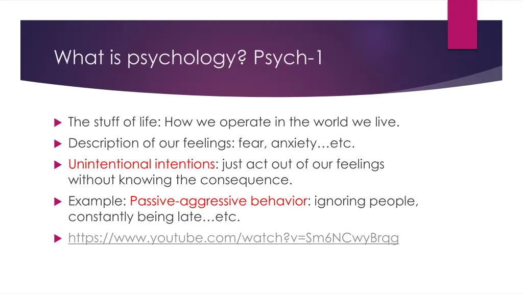 what is psychology psych 1
