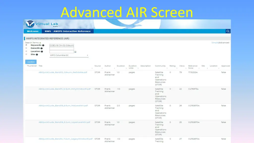 advanced air screen