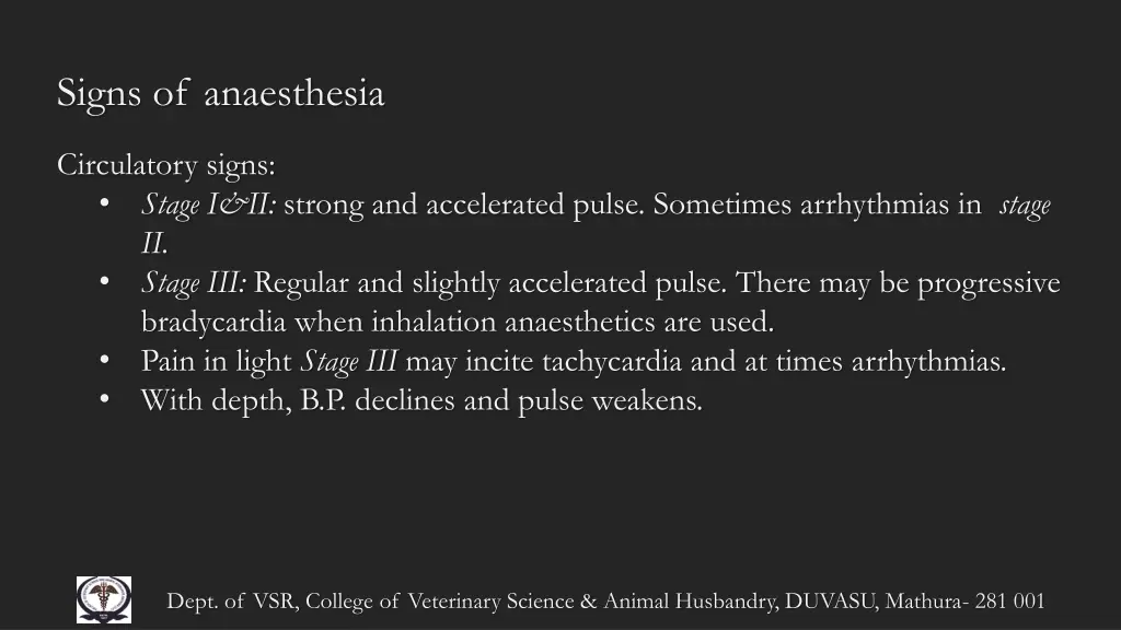 signs of anaesthesia 1