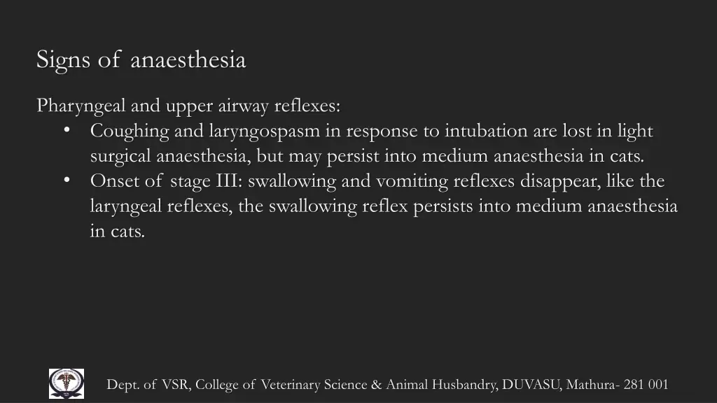 signs of anaesthesia 3