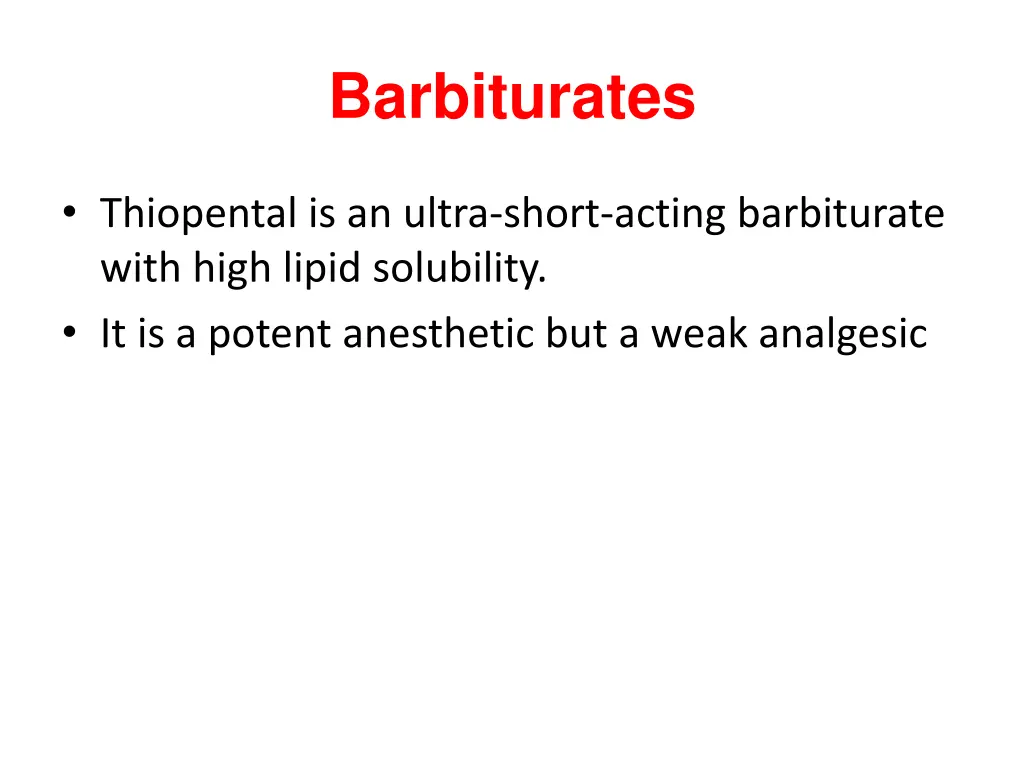 barbiturates