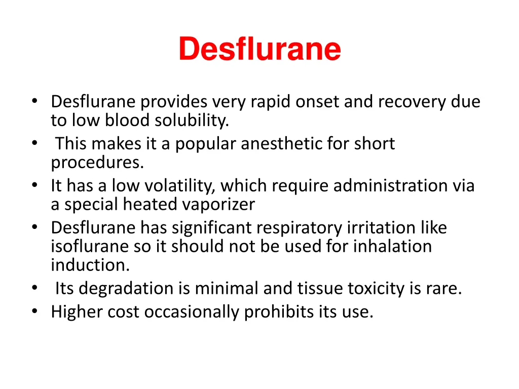 desflurane