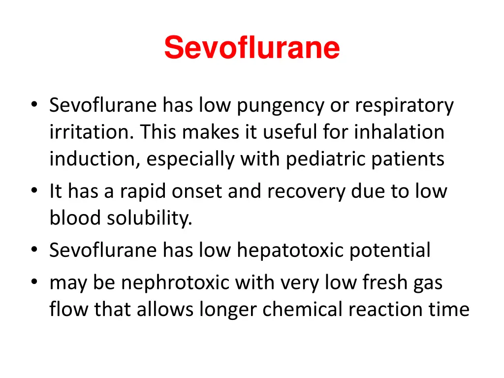 sevoflurane