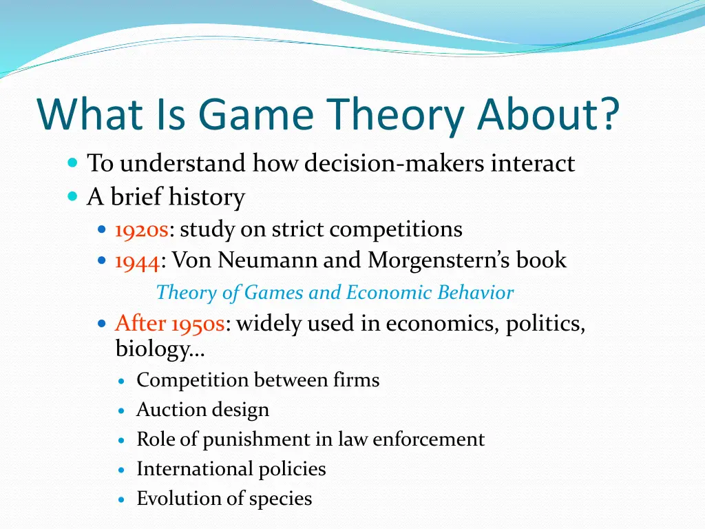 what is game theory about to understand