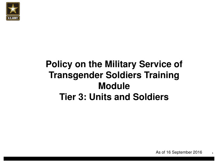 policy on the military service of transgender