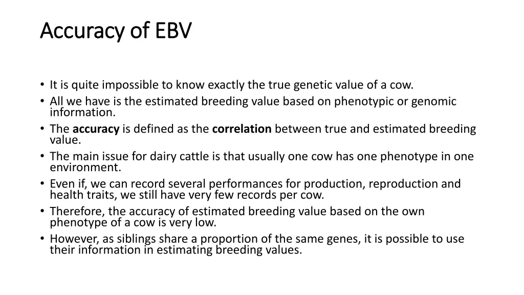accuracy of ebv accuracy of ebv