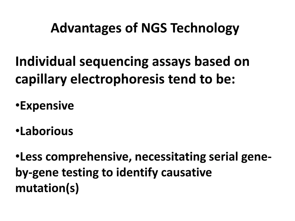advantages of ngs technology