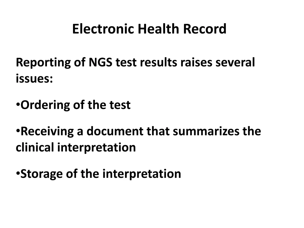 electronic health record
