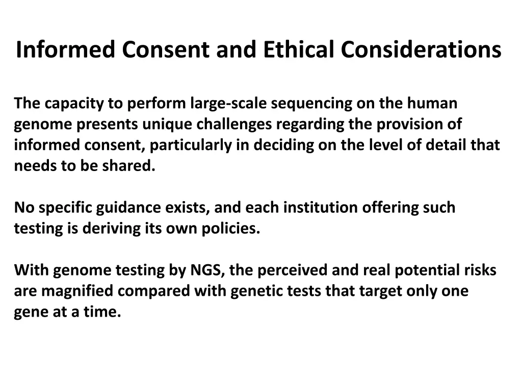 informed consent and ethical considerations