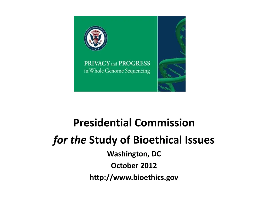presidential commission for the study