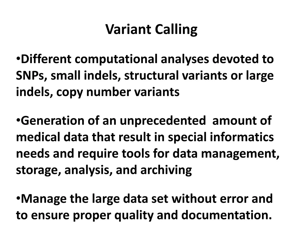 variant calling