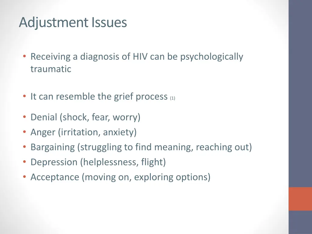 adjustment issues