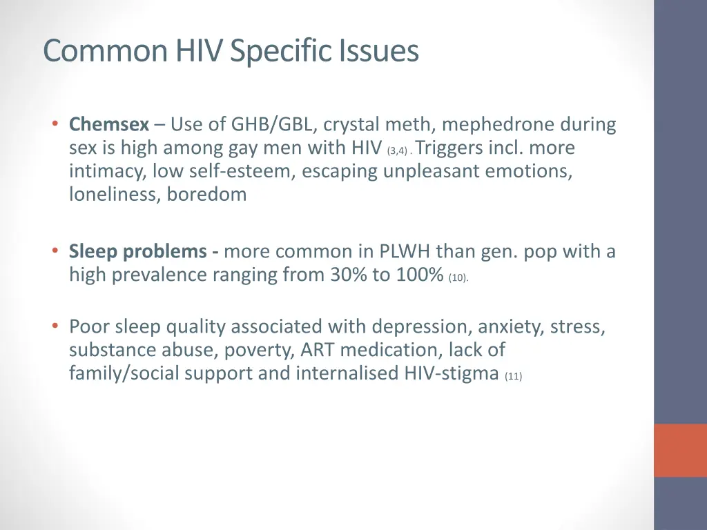 common hiv specific issues