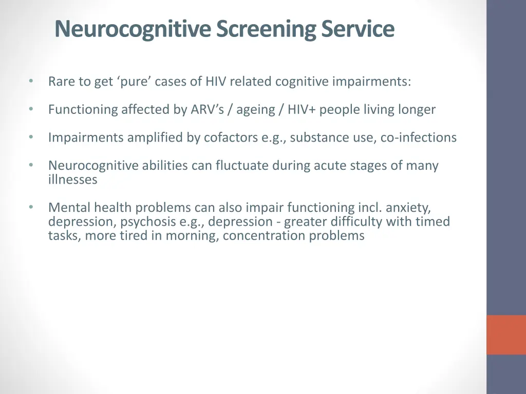 neurocognitive screening service 1