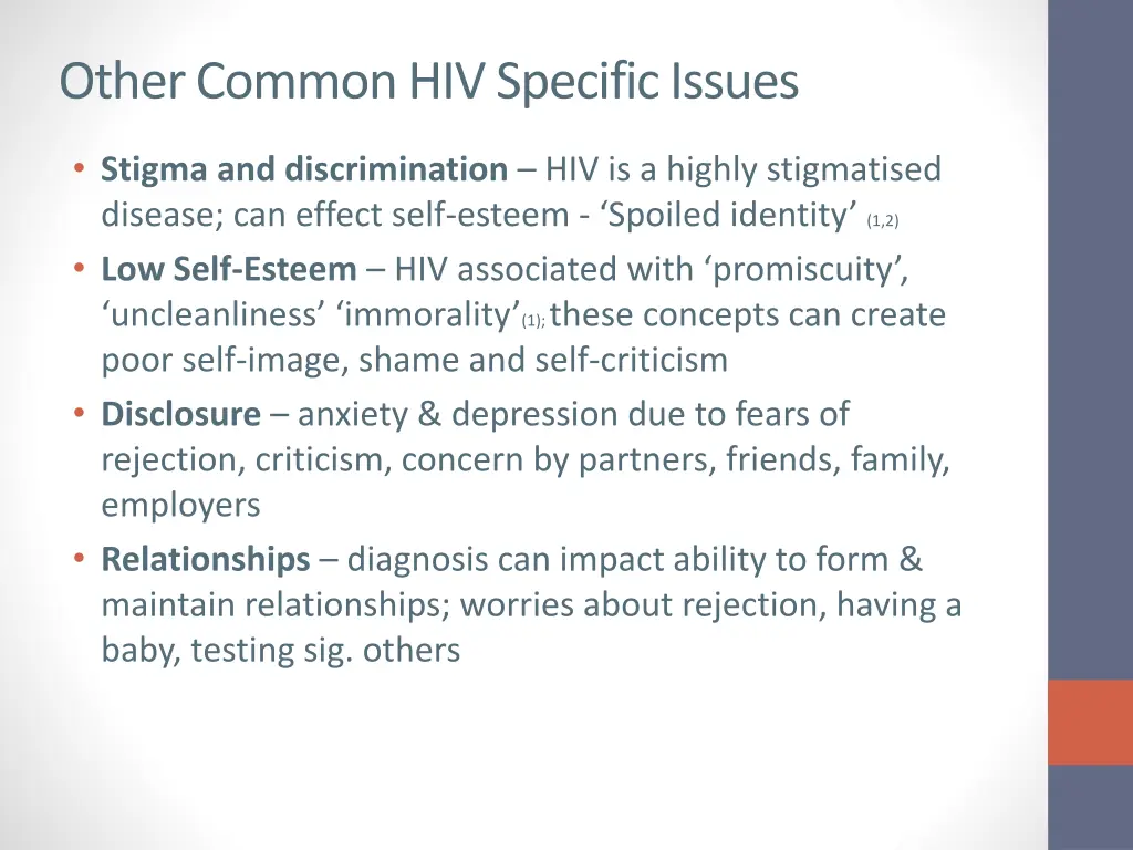 other common hiv specific issues