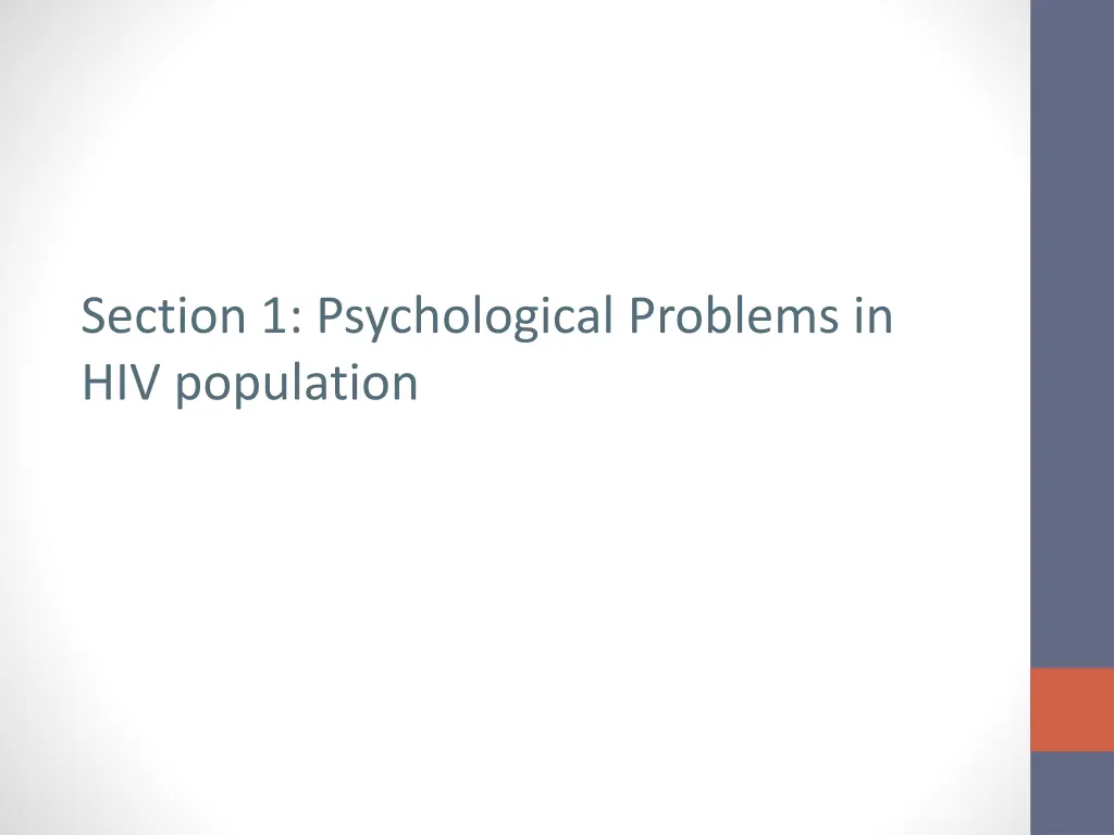 section 1 psychological problems in hiv population