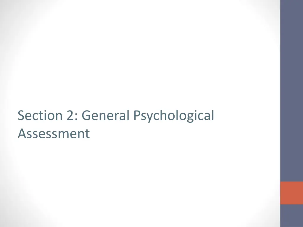 section 2 general psychological assessment