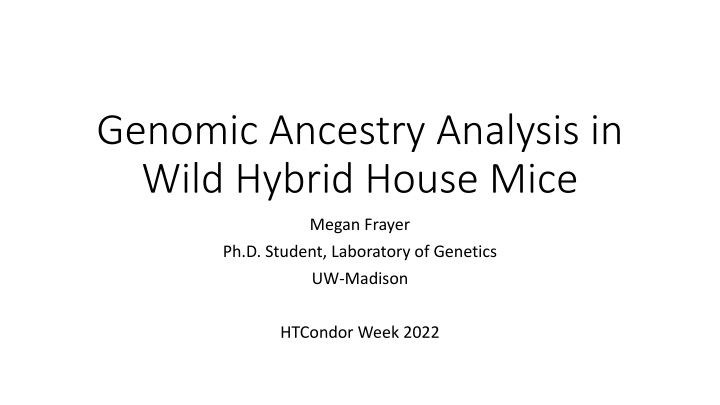 genomic ancestry analysis in wild hybrid house