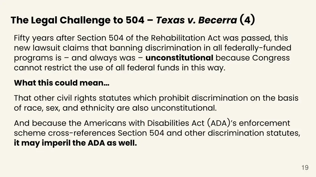 the legal challenge to 504 texas v becerra 4