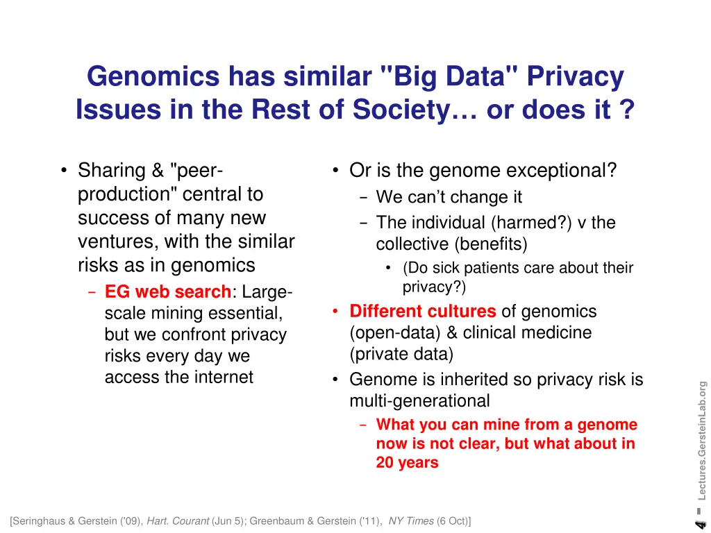 genomics has similar big data privacy issues