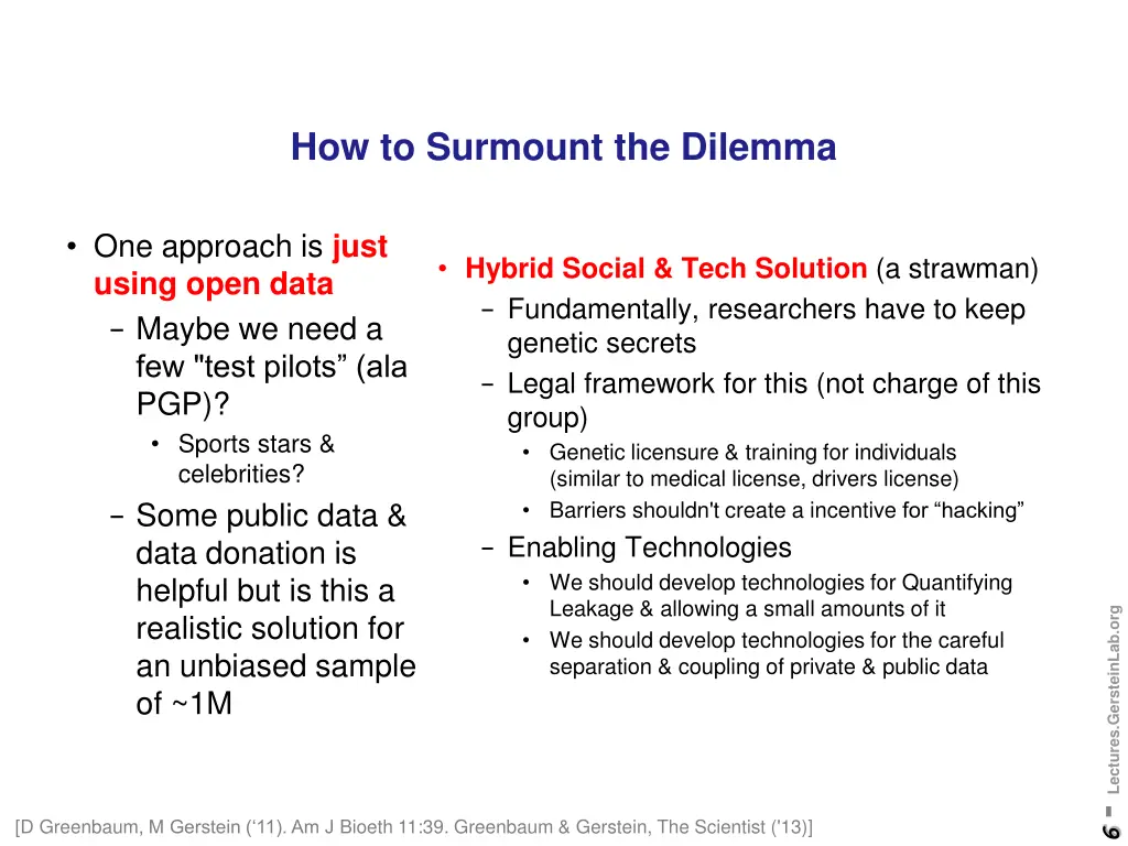 how to surmount the dilemma