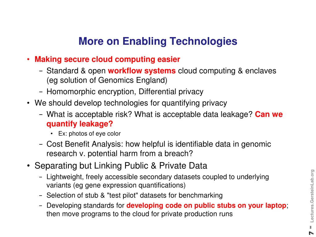 more on enabling technologies