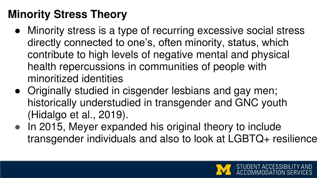 minority stress theory minority stress is a type