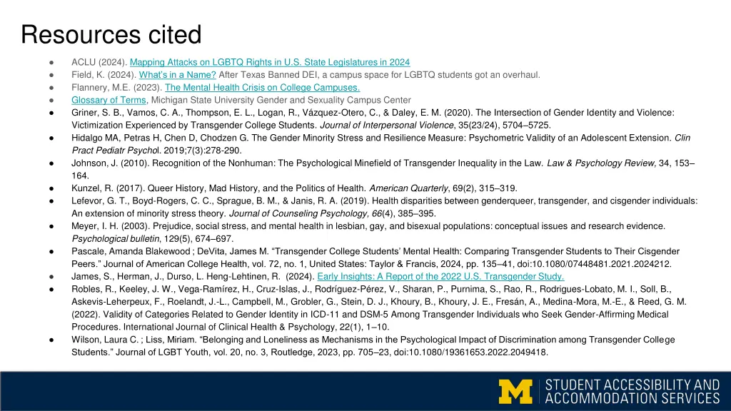 resources cited