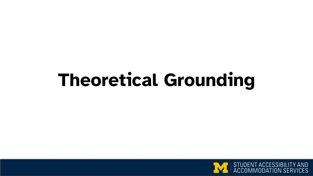 theoretical grounding