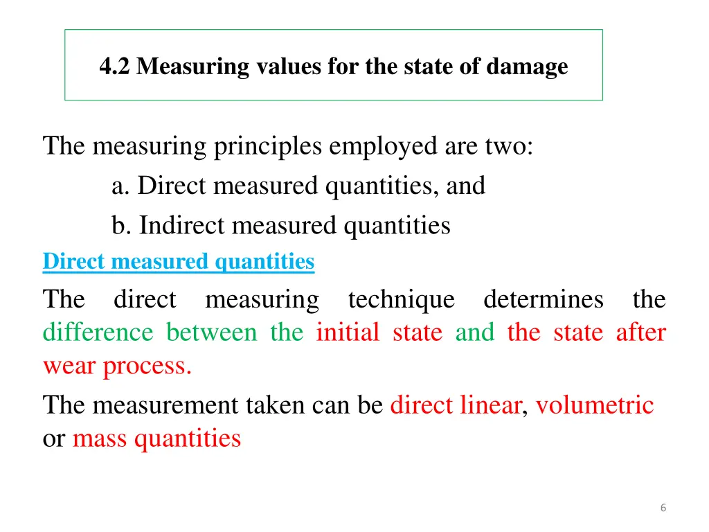 4 2 measuring values for the state of damage