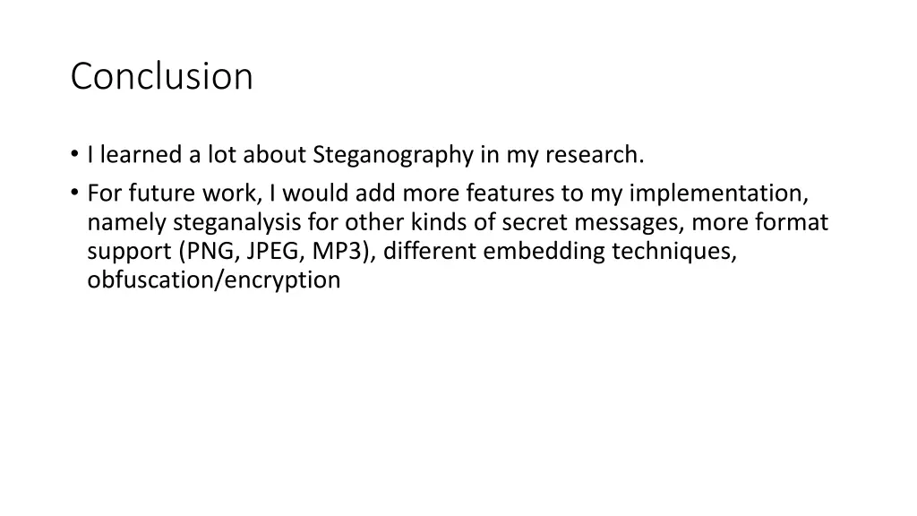 conclusion