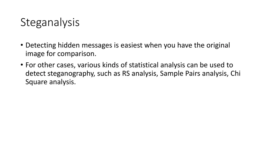 steganalysis