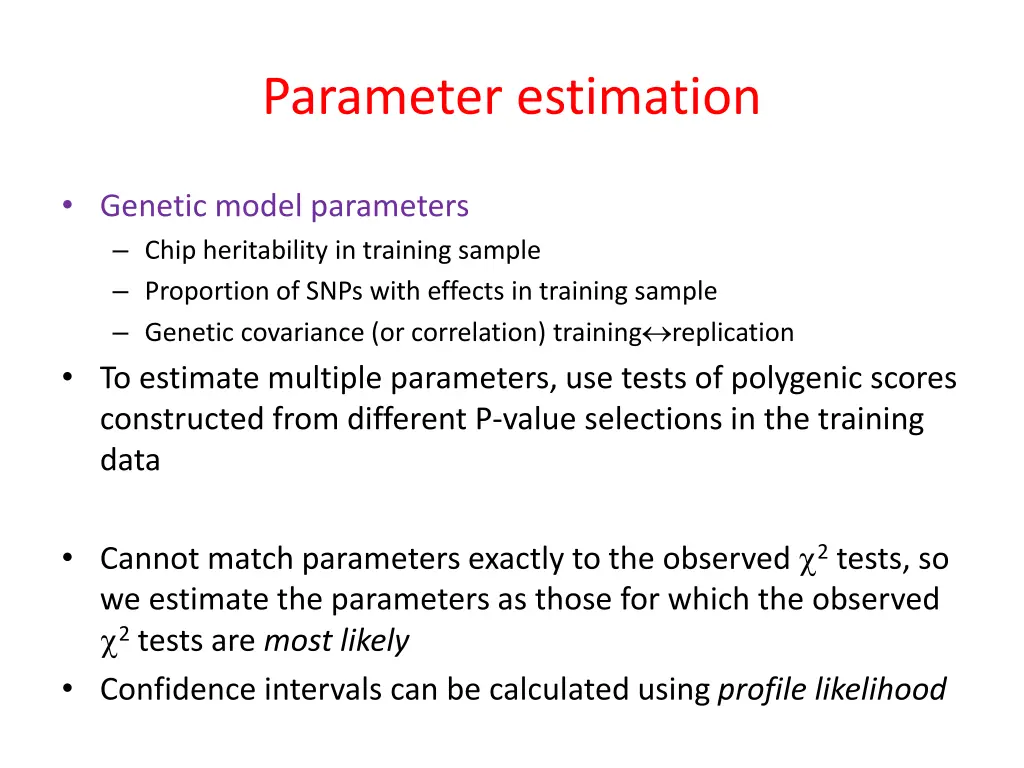 parameter estimation