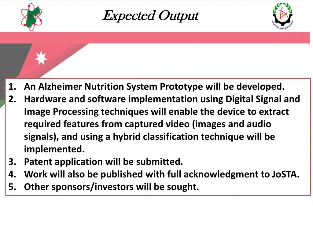 expected output expected output