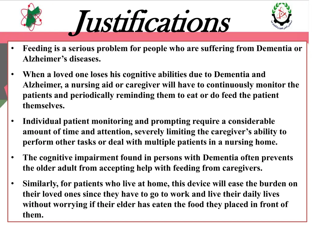 justifications justifications feeding