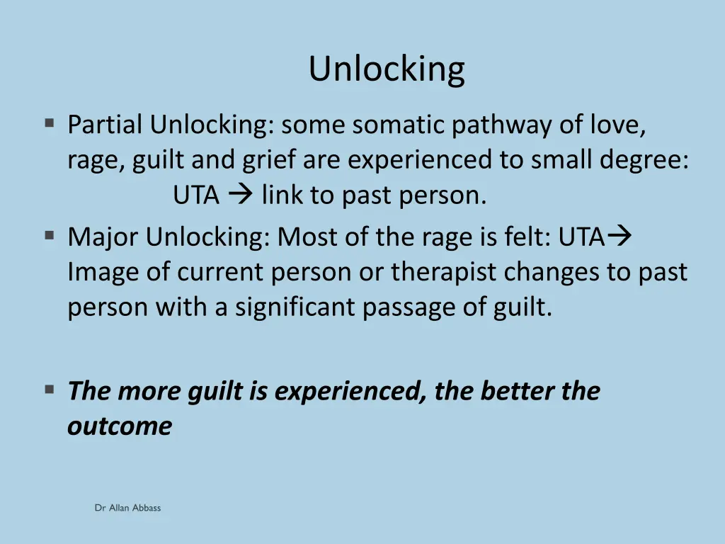 unlocking