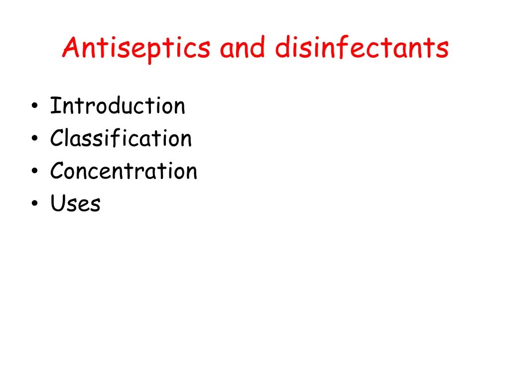 antiseptics and disinfectants