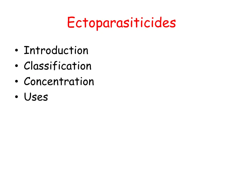 ectoparasiticides