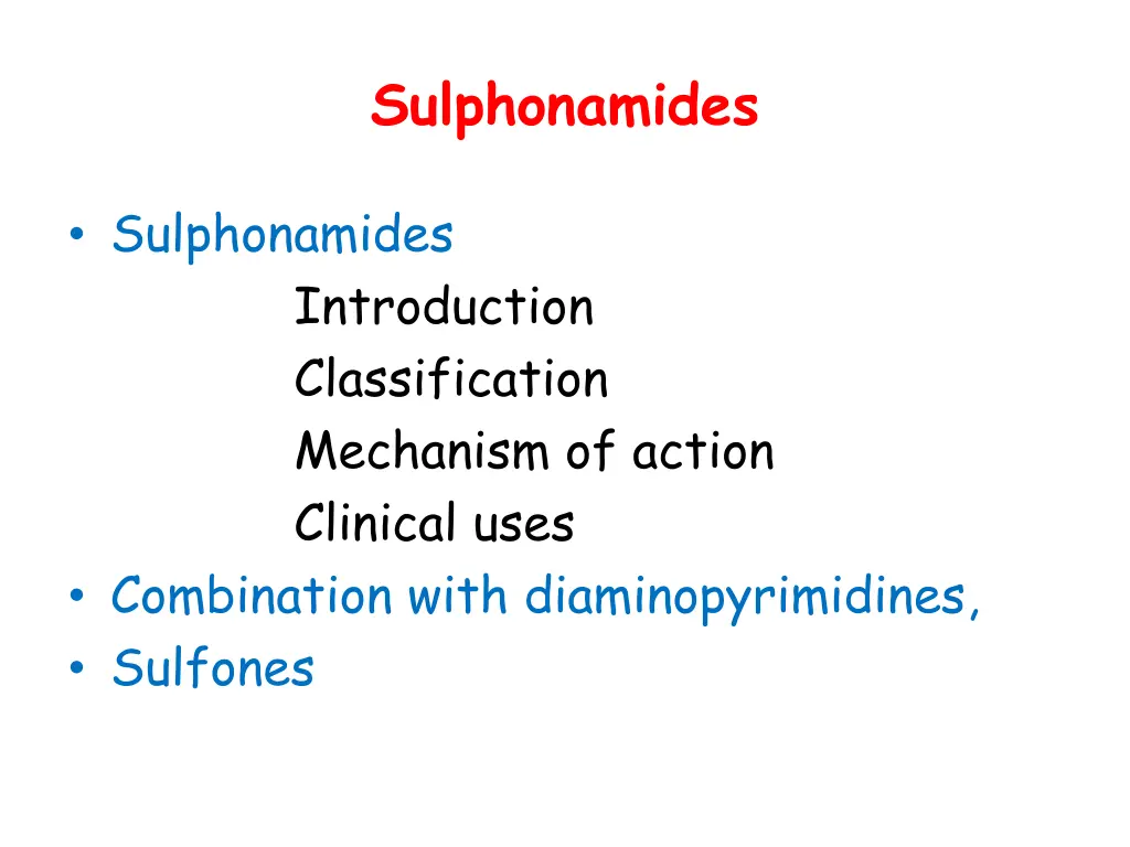 sulphonamides