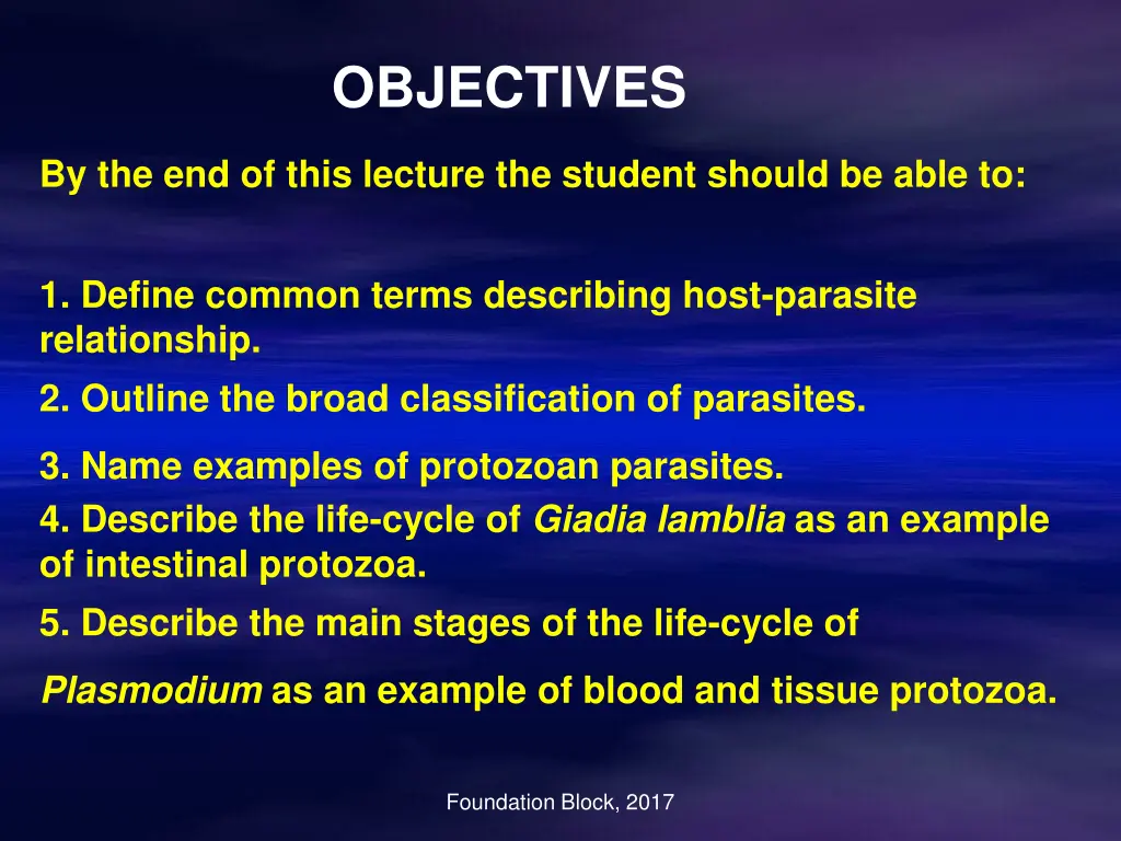 objectives