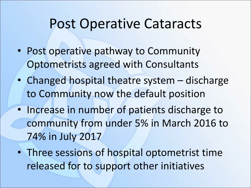post operative cataracts
