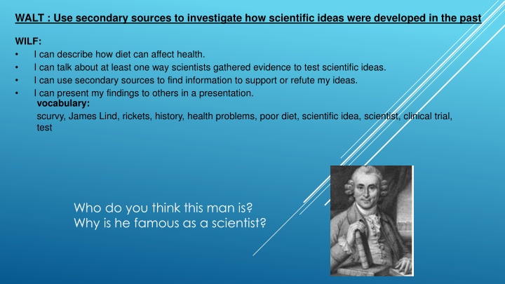 walt use secondary sources to investigate