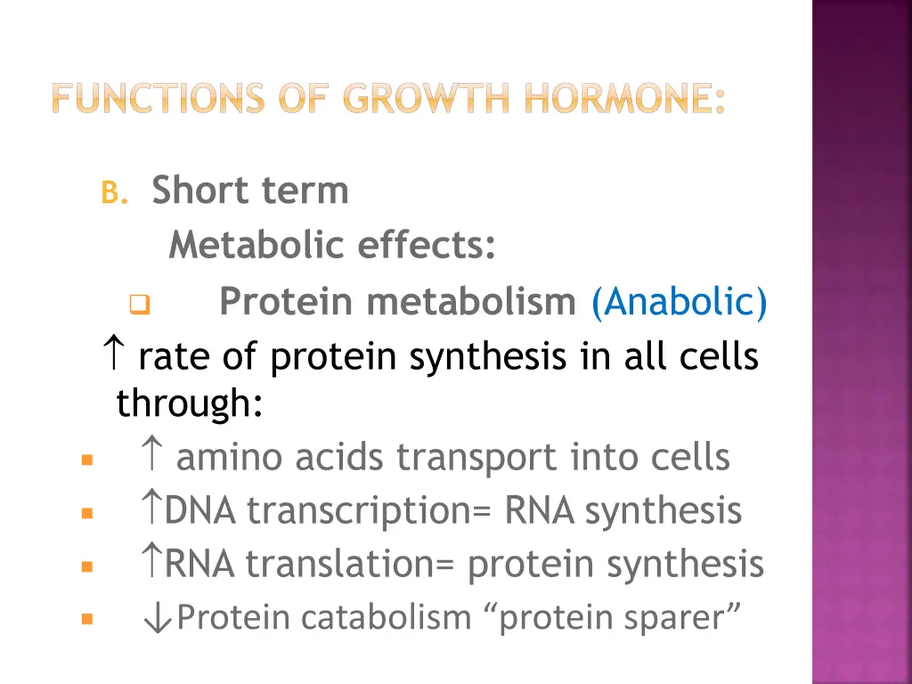 functions of growth hormone 1