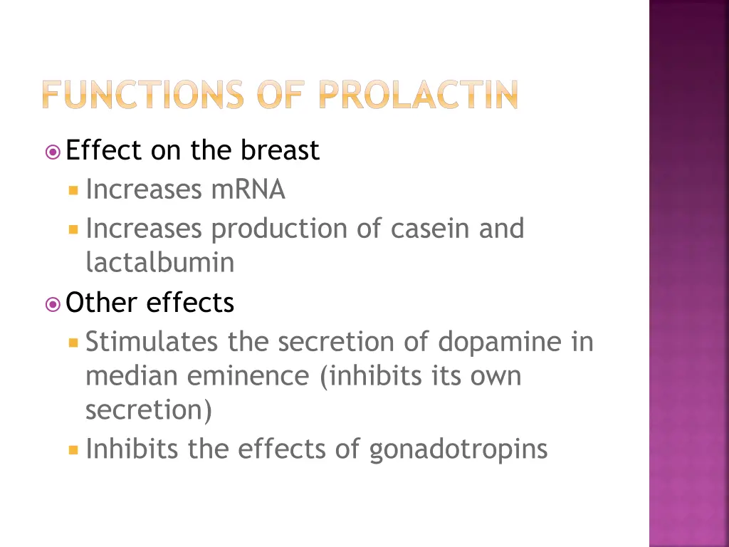 functions of prolactin